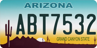 AZ license plate ABT7532