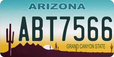 AZ license plate ABT7566