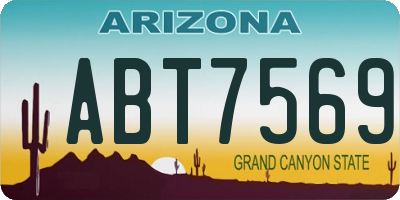 AZ license plate ABT7569