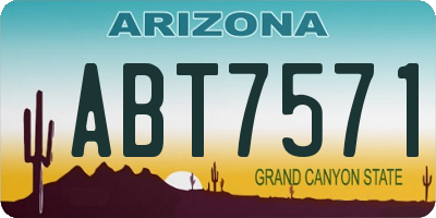 AZ license plate ABT7571