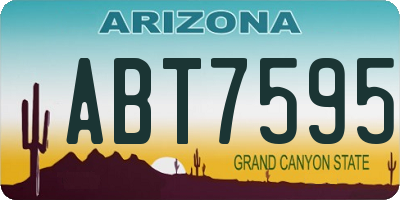 AZ license plate ABT7595