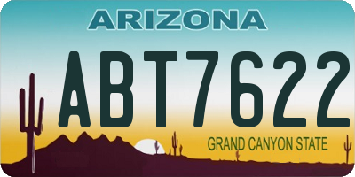 AZ license plate ABT7622