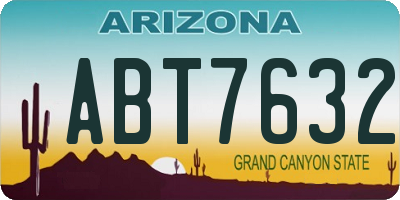 AZ license plate ABT7632