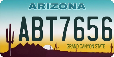 AZ license plate ABT7656