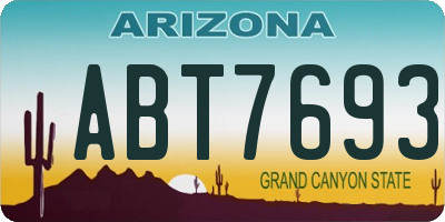AZ license plate ABT7693