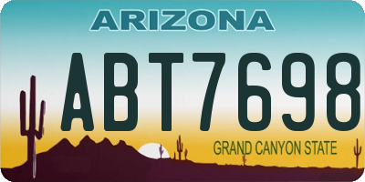 AZ license plate ABT7698