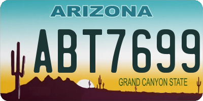 AZ license plate ABT7699