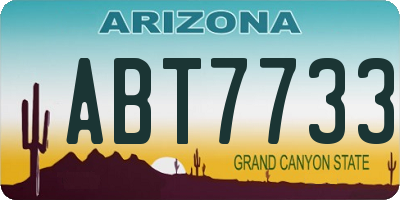 AZ license plate ABT7733