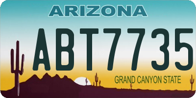 AZ license plate ABT7735