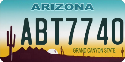 AZ license plate ABT7740