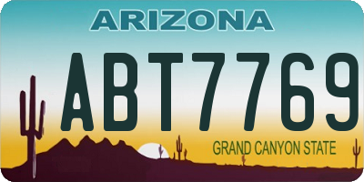 AZ license plate ABT7769