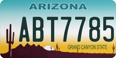 AZ license plate ABT7785