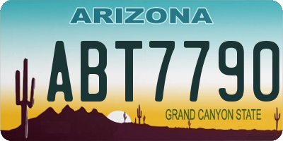 AZ license plate ABT7790