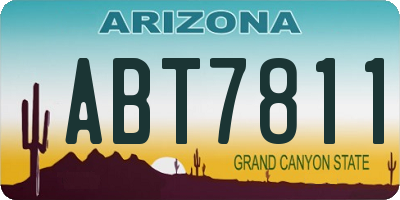 AZ license plate ABT7811