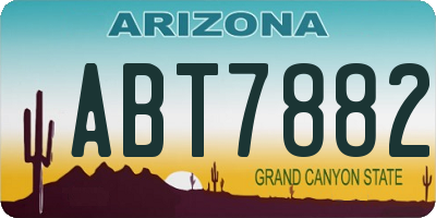 AZ license plate ABT7882