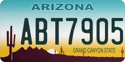 AZ license plate ABT7905