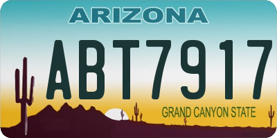 AZ license plate ABT7917
