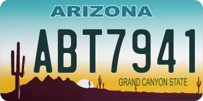 AZ license plate ABT7941