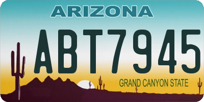 AZ license plate ABT7945