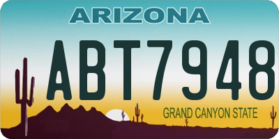 AZ license plate ABT7948