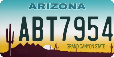 AZ license plate ABT7954