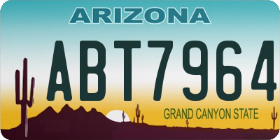 AZ license plate ABT7964