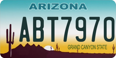 AZ license plate ABT7970