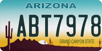 AZ license plate ABT7978