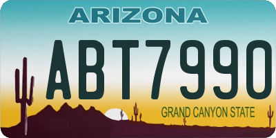 AZ license plate ABT7990