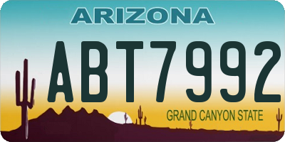 AZ license plate ABT7992
