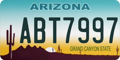 AZ license plate ABT7997