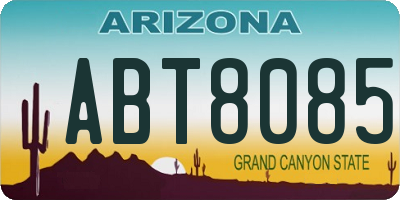 AZ license plate ABT8085