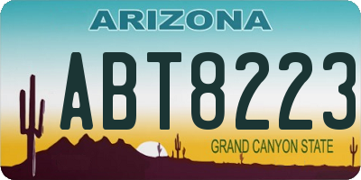 AZ license plate ABT8223