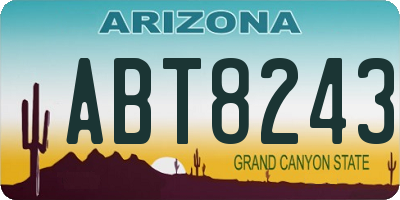 AZ license plate ABT8243