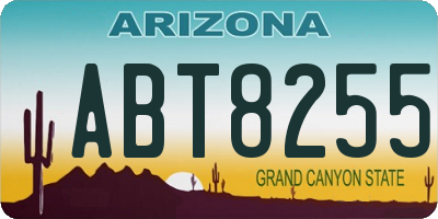 AZ license plate ABT8255