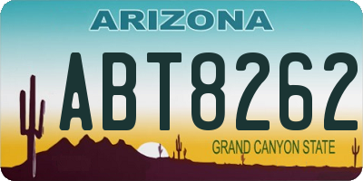 AZ license plate ABT8262
