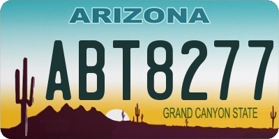AZ license plate ABT8277