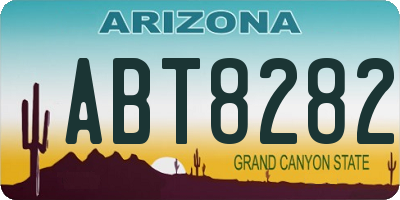 AZ license plate ABT8282