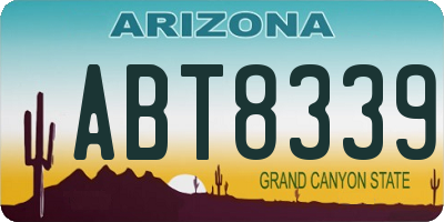 AZ license plate ABT8339