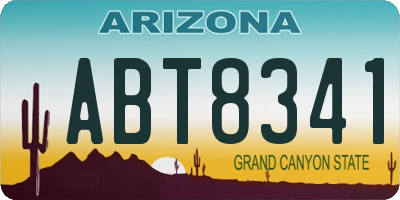 AZ license plate ABT8341