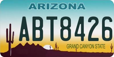 AZ license plate ABT8426