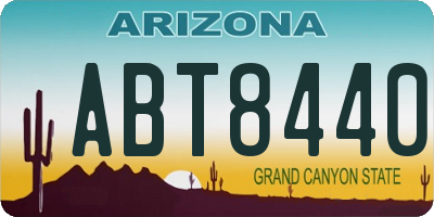 AZ license plate ABT8440