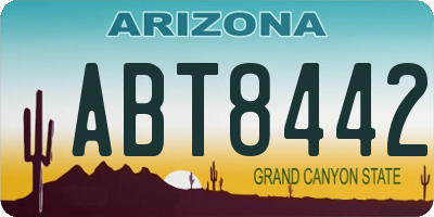 AZ license plate ABT8442