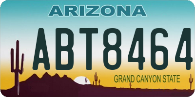 AZ license plate ABT8464