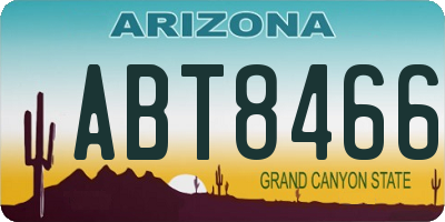 AZ license plate ABT8466