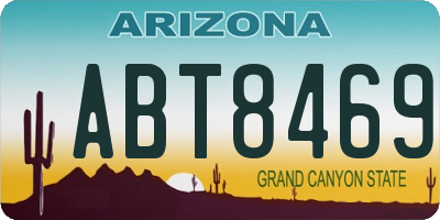 AZ license plate ABT8469