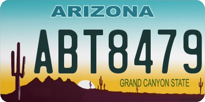 AZ license plate ABT8479