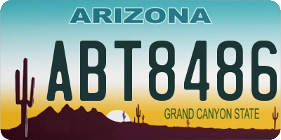 AZ license plate ABT8486