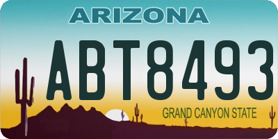AZ license plate ABT8493