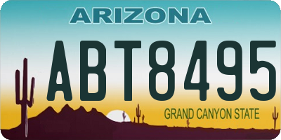 AZ license plate ABT8495